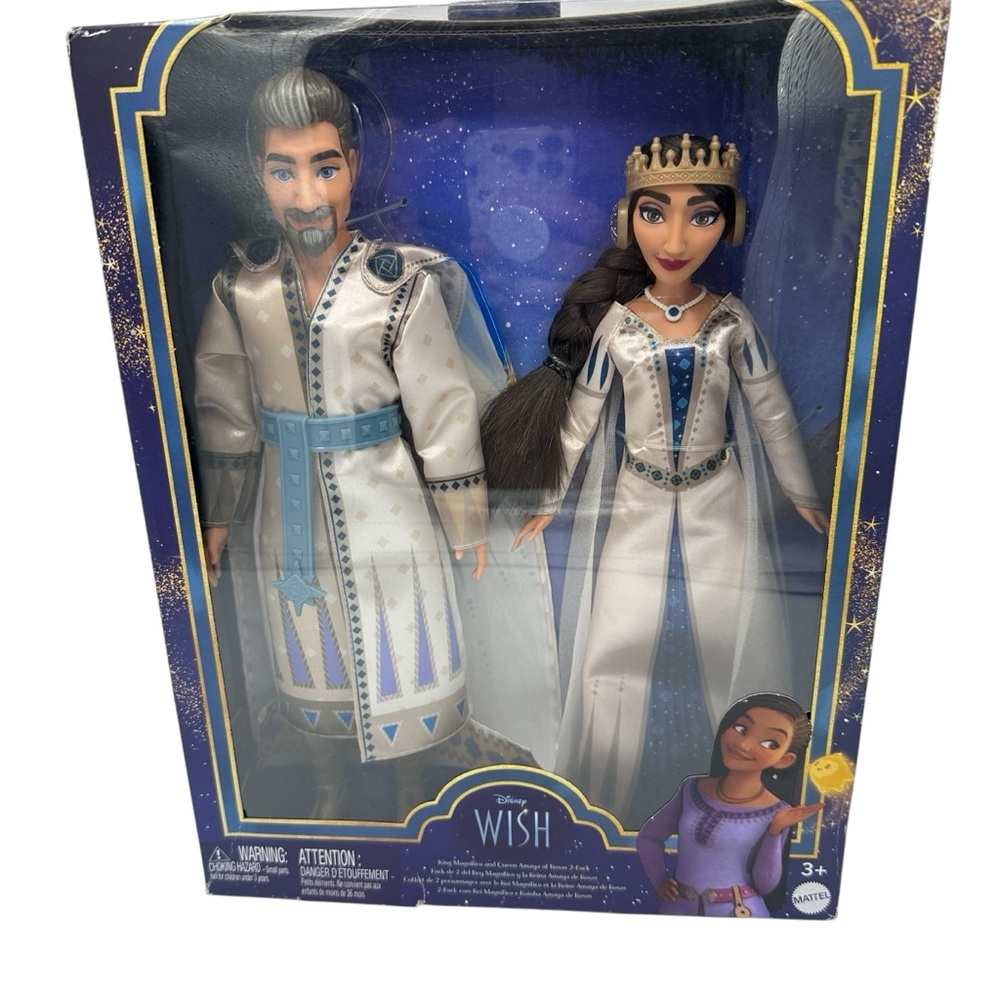 Disney Wish King Magnifico & Queen Amaya of Rosas Dolls 2-Pack